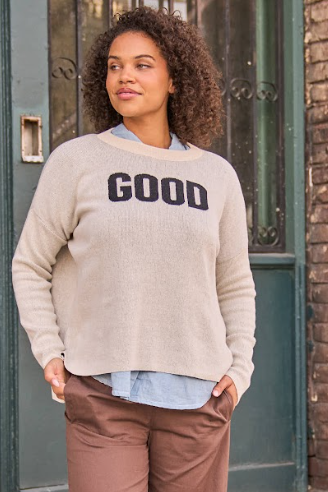 Good Relaxed Sweater - Ecru 4 - Outdoor