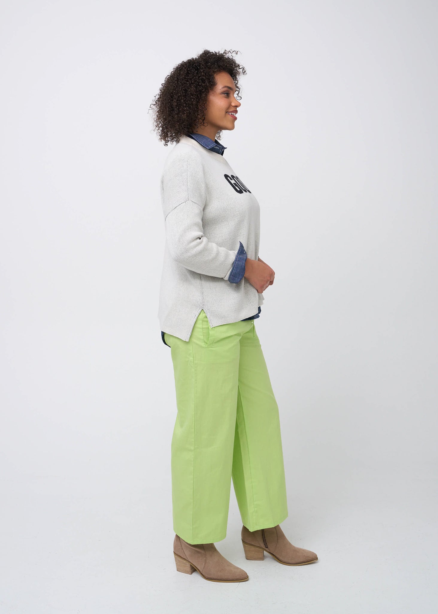 Good Cotton Sweater Ecru 2 - Side