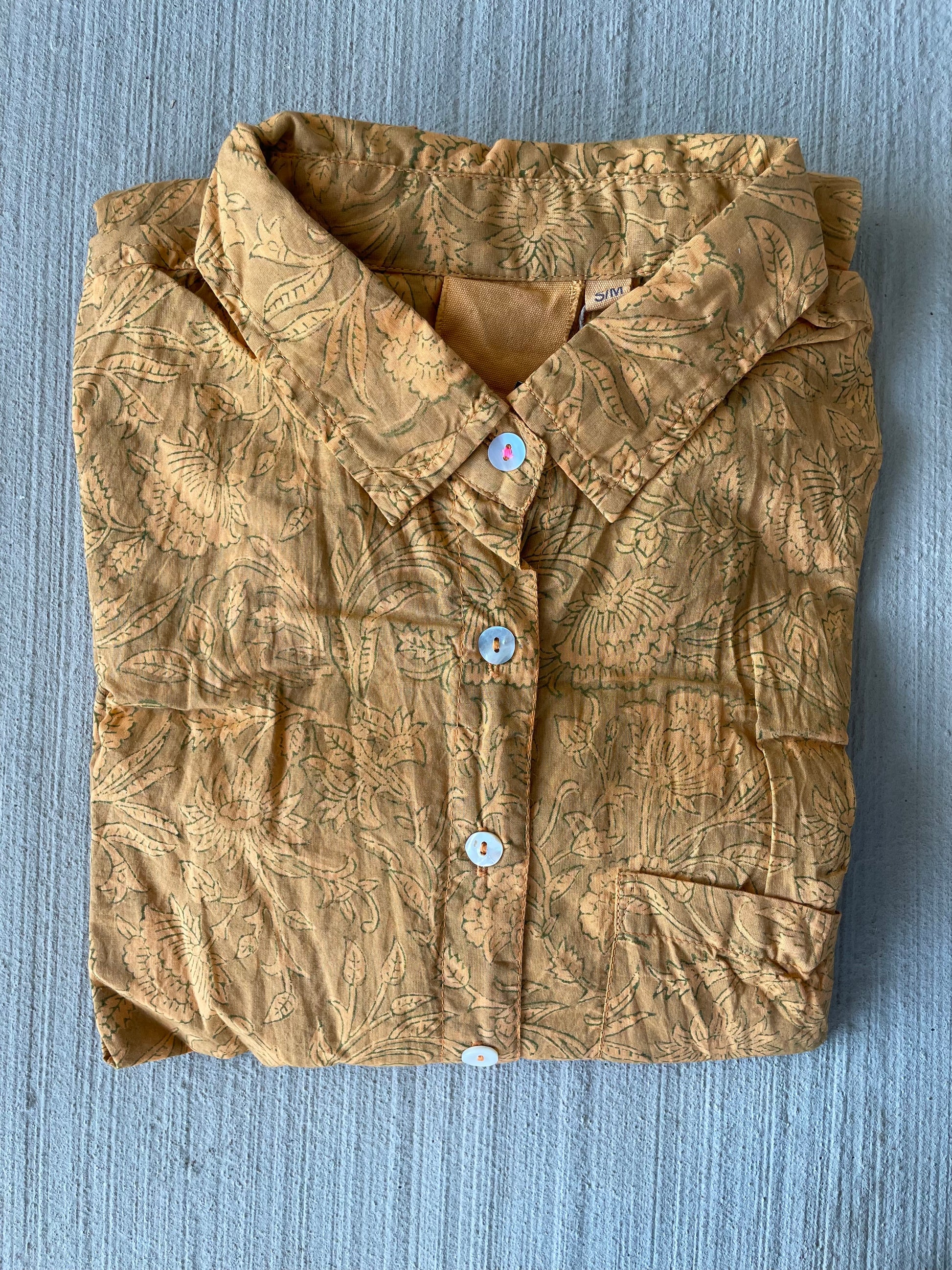 Good Boyfriend Shirt - Floral Escape Marigold Overdye 4 - Floded