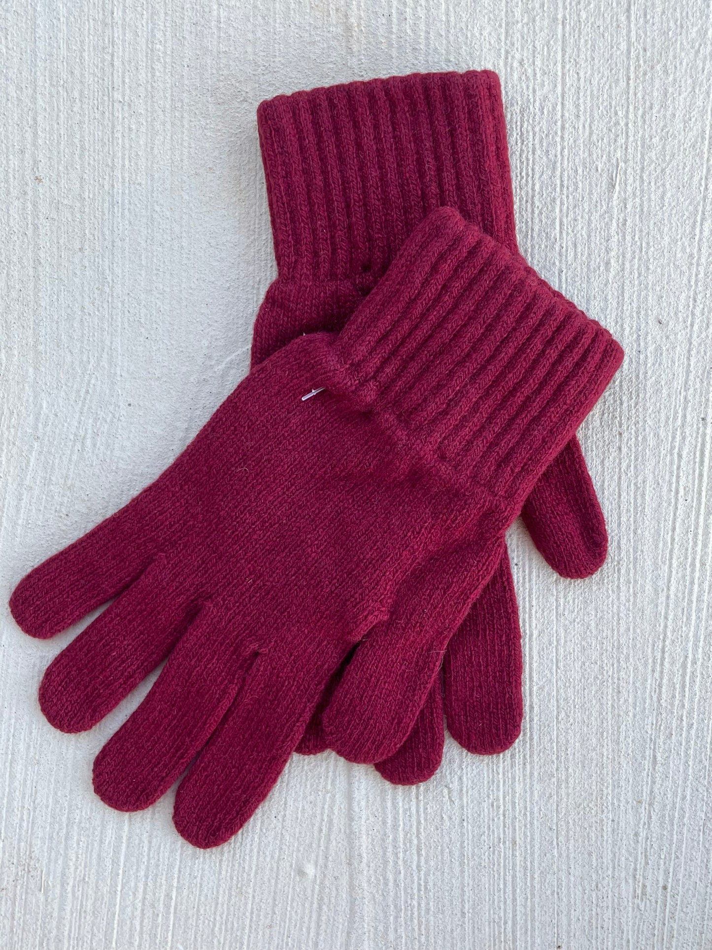 Bedford Recycled Cashmere Gloves Bordeaux