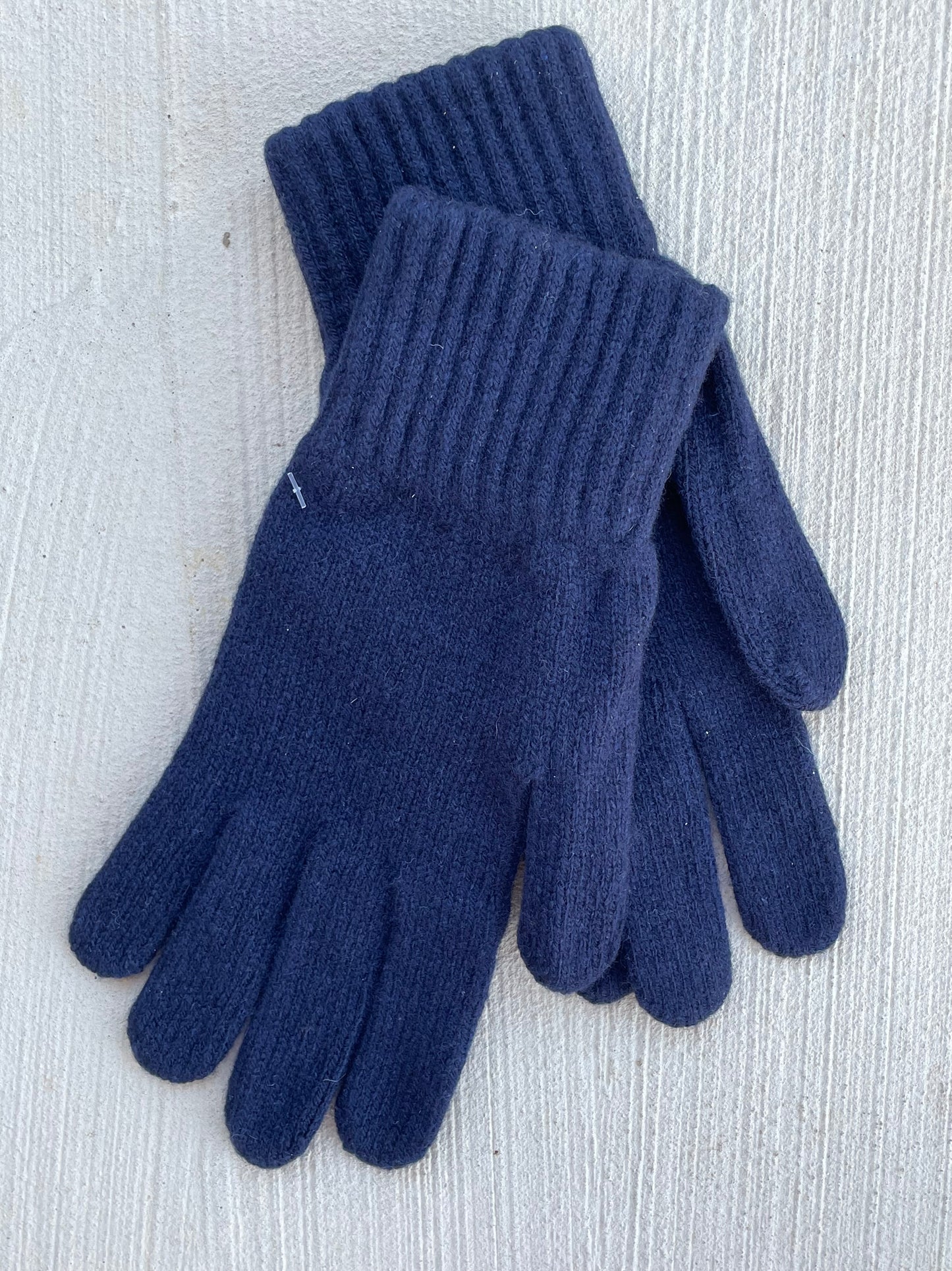 Bedford Recycled Cashmere Gloves Navy