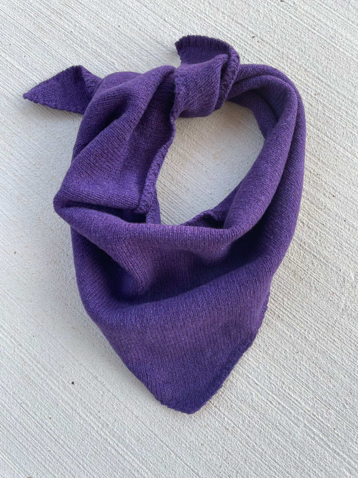 Newport Triangle Recycled Cashmere Scarf - Violet