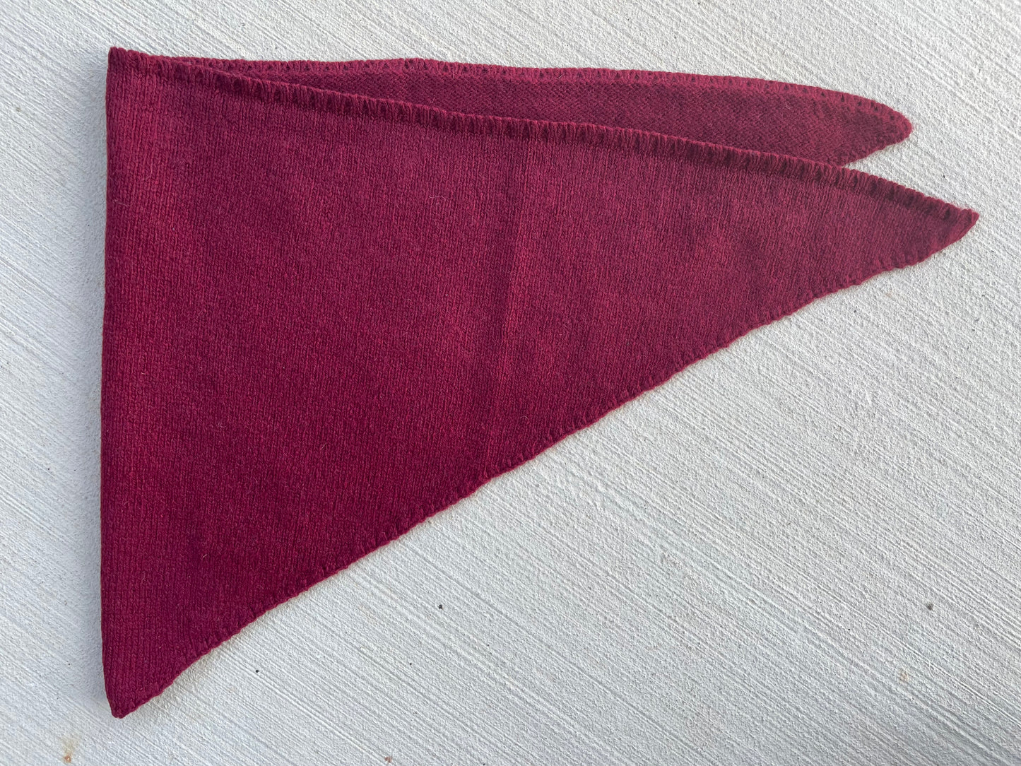 Newport Triangle Recycled Cashmere Scarf - Bordeaux
