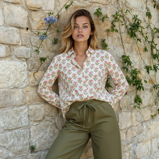 Good Boyfriend Shirt - Carolina Tulip White