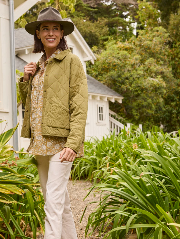 Countryside Quilted Jacket - Olive Oil