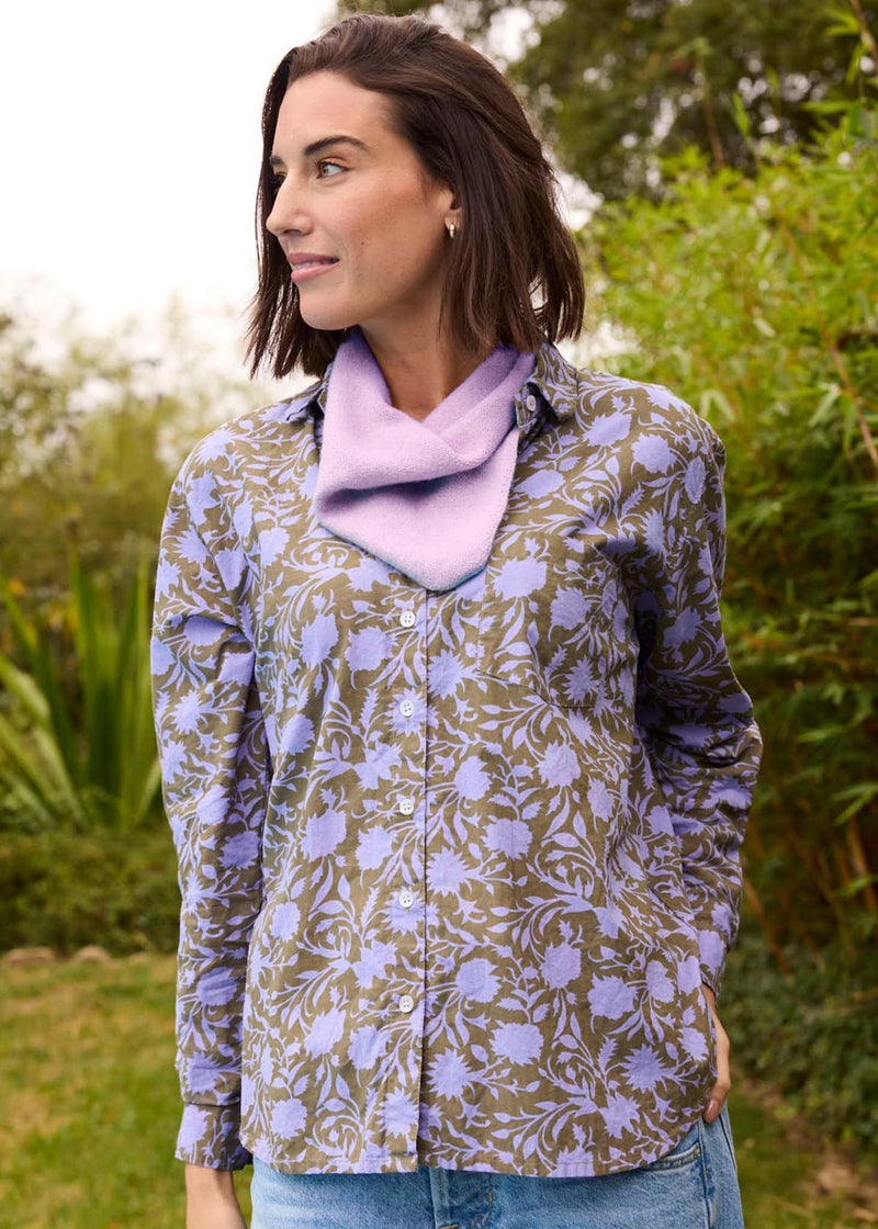 Newport Triangle Recycled Cashmere Scarf - Lilac