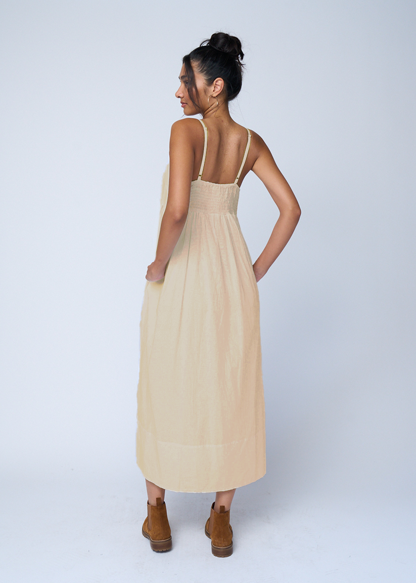for cynthia linen dress Cynthia Linen Dress Element Blue – with reversible neckline – Kelsey  Collective main image 0