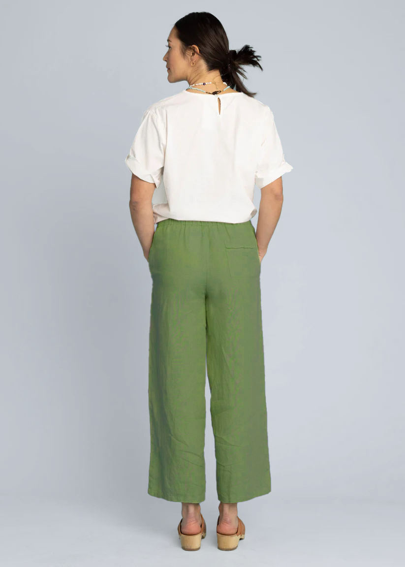 Shore Pant - Linen Olive 3 - Back