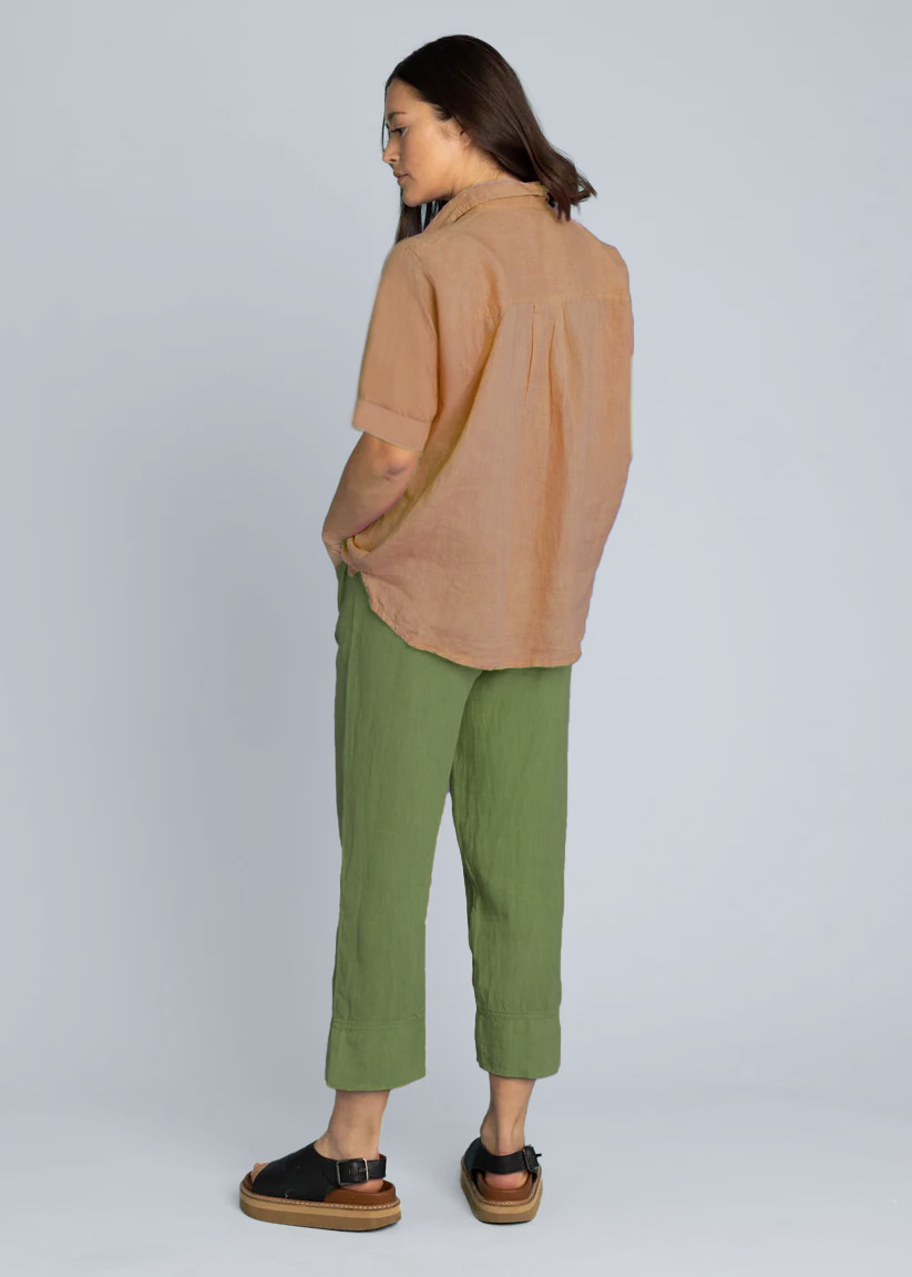 Good Boyfriend Linen Short Sleeve Shirt - Mocha