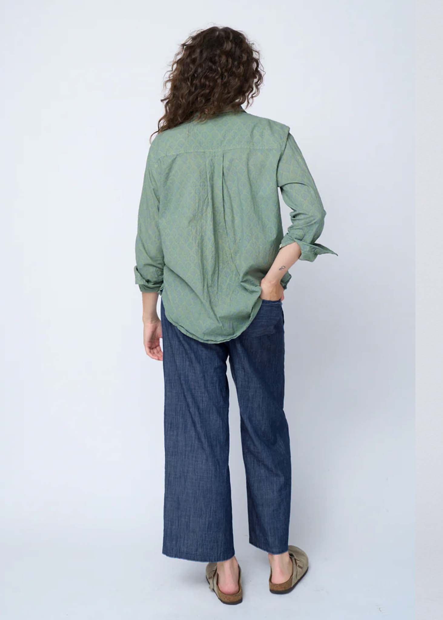 Shore Pant - Chambray Dark Denim Wash 2 - Back