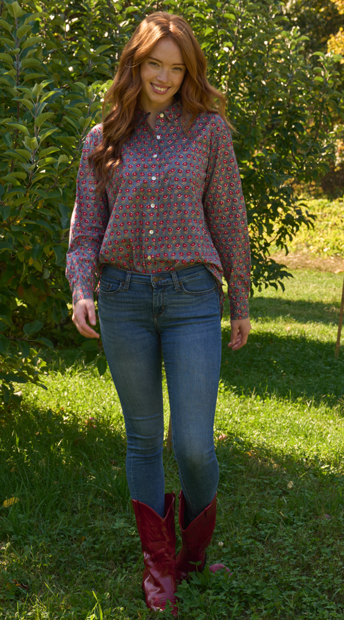 Good Boyfriend Shirt - Emory Floral Dove Grey 3