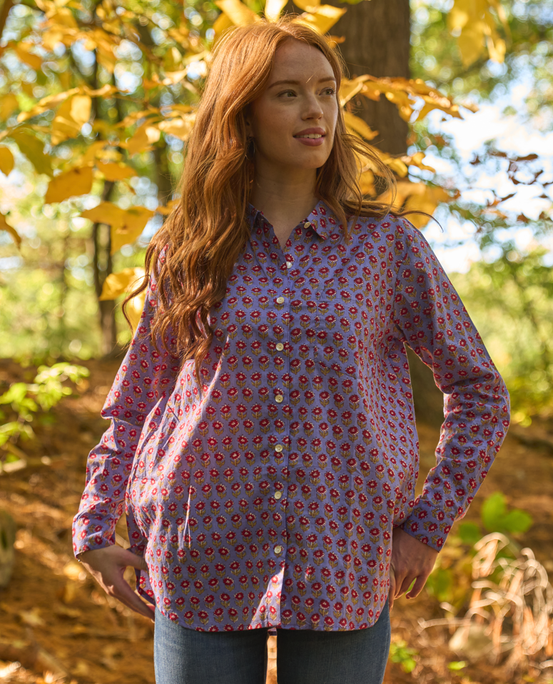 Good Boyfriend Shirt - Emory Floral Sky 2