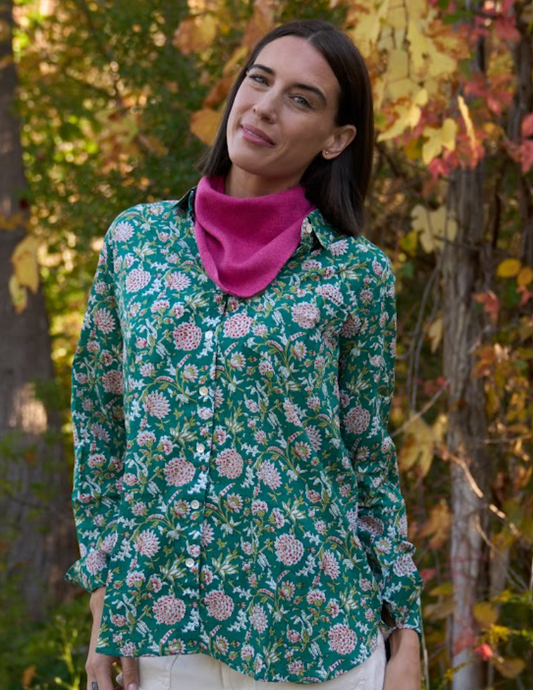 Good Boyfriend Shirt - Devon Floral Green 1