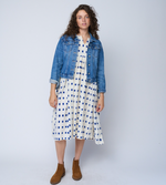 Meadow Dress -                                      Ikat Squares Cobalt