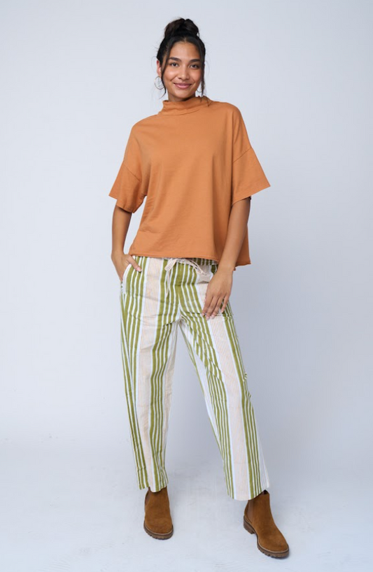 Mare Mock Neck Top - Marigold