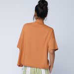 Mare Mock Neck Top - Marigold