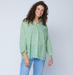 Relaxed Boyfriend Shirt - Pinwheel Daisy