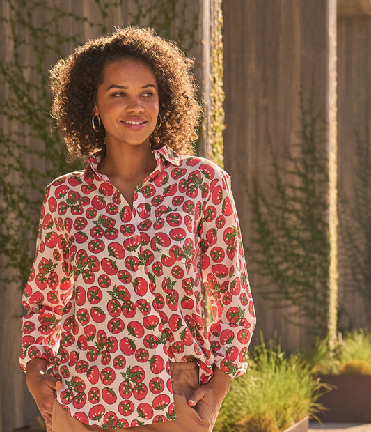 Good Boyfriend Shirt - Tomato 1 - Lifestyle Shot