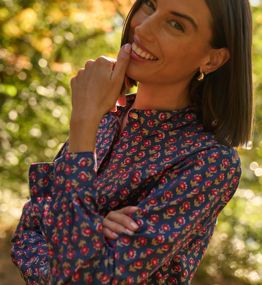 Good Boyfriend Shirt - Emory Floral Navy 1