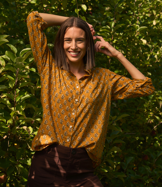 Good Boyfriend Shirt - Rockport Floral Fawn