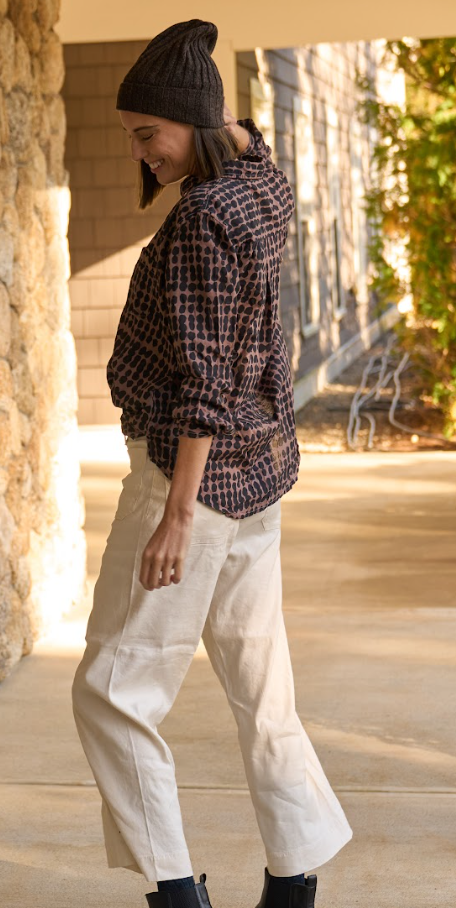 Good Boyfriend Shirt - Messy Dot Milk Chocolate Overdye