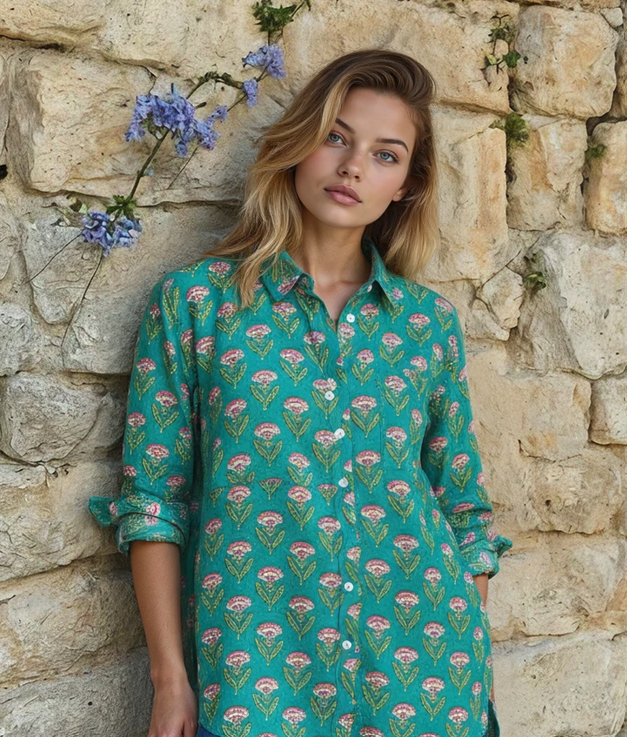 Good Boyfriend Shirt - Carolina Tulip Teal