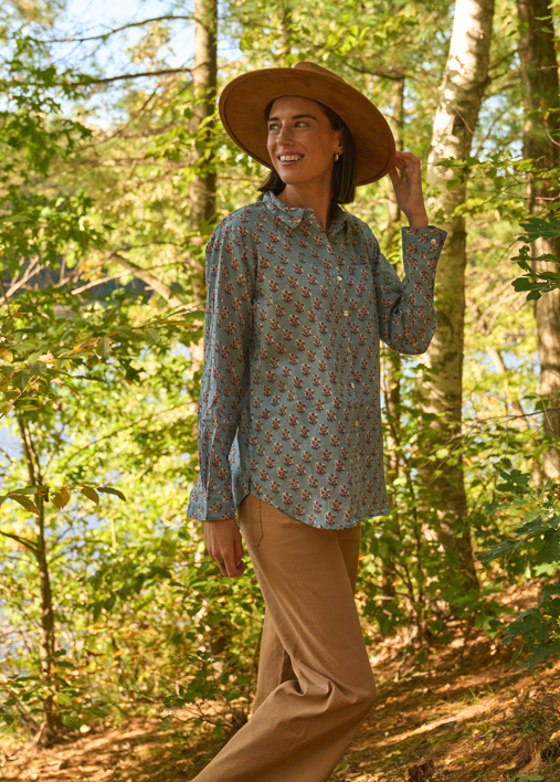Good Boyfriend Shirt - Rockport Floral Cornflower Blue