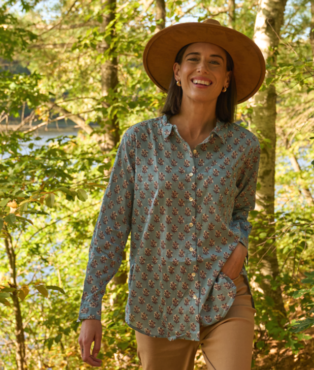 Good Boyfriend Shirt - Rockport Floral Cornflower Blue