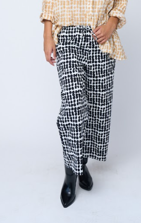 Shore Pant - Messy Dots Black