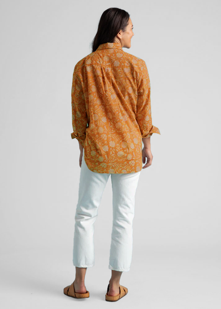 Good Boyfriend Shirt - Floral Escape Marigold Overdye 3 - Back