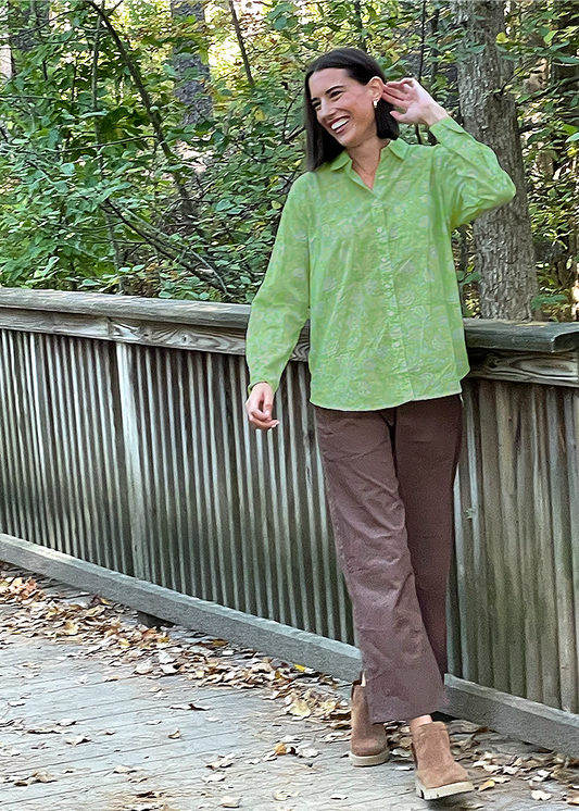 Good Boyfriend Floral Escape Olive Oil Overdye 1