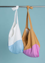Farmers Market Bag - White & Sky Linen