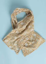 Scarf - Floral Escape Skinny Baked Clay / Olive Oil