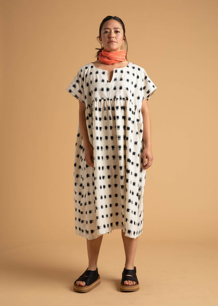 Meadow Dress - Ikat Squares – And For Good