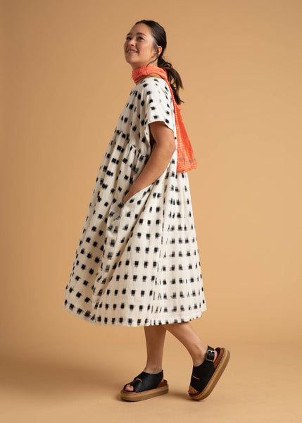 Meadow Dress - Ikat Squares – And For Good