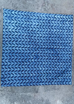 Scarf - Indigo Chevron Square