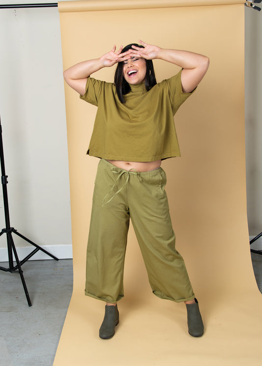 Shore Pant - Olive Oil Twill