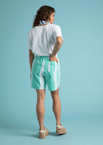 Shore Shorts - Mixed Up Stripe - Seaglass & Cerulean