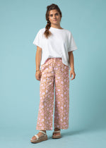 Shore Pant - Floral Escape in Baked Clay & Neon Pink