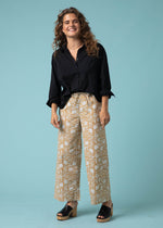 Shore Pant - Floral Escape in Baked Clay & Olive Oil
